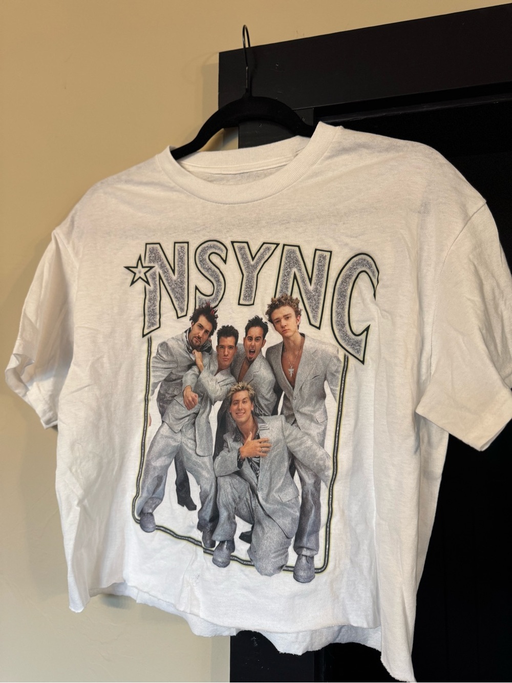 NSYNC Graphic White Short-Sleeve Crop Tee